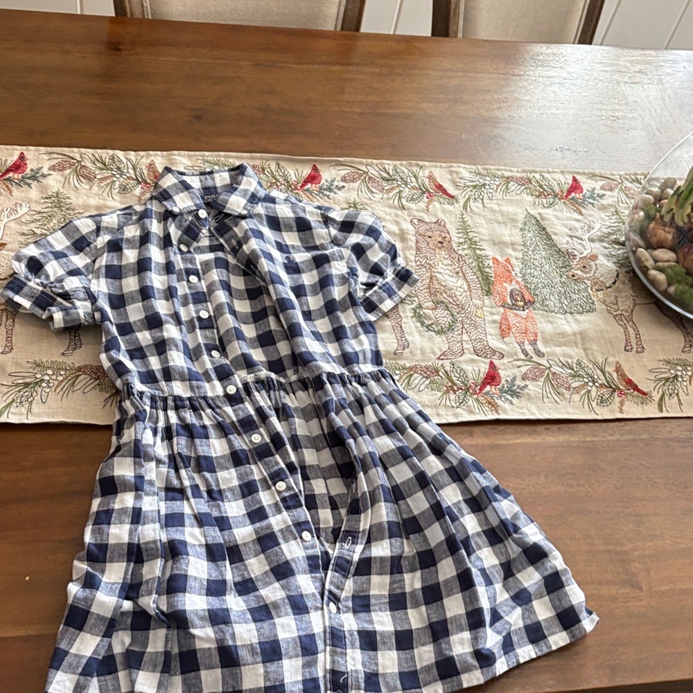 Polo Ralph Lauren Navy and White Checkered dress